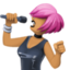 woman singer: medium skin tone on Facebook