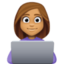 woman technologist: medium skin tone on Facebook