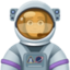 woman astronaut: medium skin tone on Facebook
