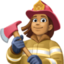 woman firefighter: medium skin tone on Facebook