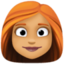 woman: medium skin tone, red hair on Facebook
