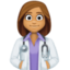 woman health worker: medium skin tone on Facebook