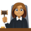 woman judge: medium skin tone on Facebook