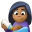 woman feeding baby: medium-dark skin tone on Facebook