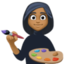 woman artist: medium-dark skin tone on Facebook