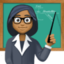 woman teacher: medium-dark skin tone on Facebook