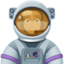 woman astronaut: medium-dark skin tone on Facebook