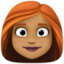 woman: medium-dark skin tone, red hair on Facebook