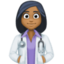 woman health worker: medium-dark skin tone on Facebook