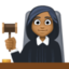 woman judge: medium-dark skin tone on Facebook