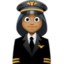 woman pilot: medium-dark skin tone on Facebook