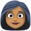 woman: medium-dark skin tone on Facebook