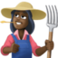 woman farmer: dark skin tone on Facebook