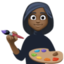 woman artist: dark skin tone on Facebook