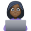 woman technologist: dark skin tone on Facebook