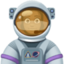 woman astronaut: dark skin tone on Facebook