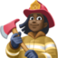 woman firefighter: dark skin tone on Facebook