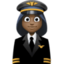 woman pilot: dark skin tone on Facebook