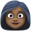 woman: dark skin tone on Facebook
