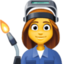 woman factory worker on Facebook