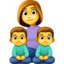 family: woman, boy, boy on Facebook