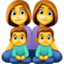 family: woman, woman, boy, boy on Facebook