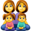 family: woman, woman, girl, boy on Facebook