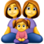 family: woman, woman, girl on Facebook
