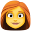 woman: red hair on Facebook