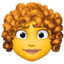 woman: curly hair on Facebook