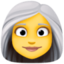 woman: white hair on Facebook