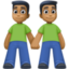 men holding hands: medium-dark skin tone on Facebook