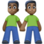 men holding hands: dark skin tone on Facebook