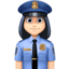 woman police officer: light skin tone on Facebook