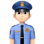 man police officer: light skin tone on Facebook
