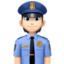 police officer: light skin tone on Facebook