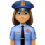woman police officer: medium skin tone on Facebook