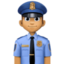 man police officer: medium skin tone on Facebook