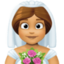 woman with veil: medium skin tone on Facebook