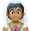 person with veil: medium-dark skin tone on Facebook