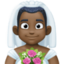 man with veil: dark skin tone on Facebook