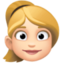 woman: light skin tone, blond hair on Facebook