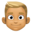 man: medium skin tone, blond hair on Facebook