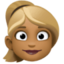 woman: medium-dark skin tone, blond hair on Facebook