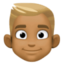 man: medium-dark skin tone, blond hair on Facebook