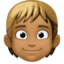 person: medium-dark skin tone, blond hair on Facebook