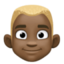 man: dark skin tone, blond hair on Facebook