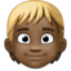 person: dark skin tone, blond hair on Facebook