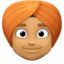 person wearing turban: medium skin tone on Facebook