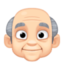 old man: light skin tone on Facebook